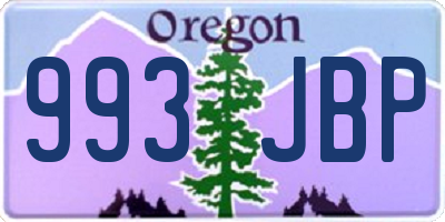 OR license plate 993JBP