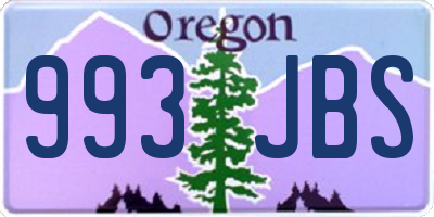 OR license plate 993JBS