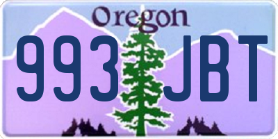 OR license plate 993JBT