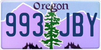 OR license plate 993JBY