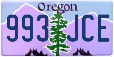 OR license plate 993JCE