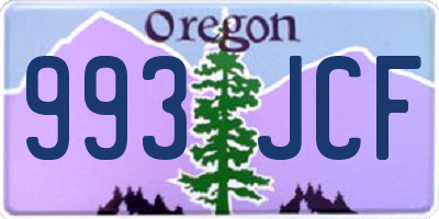 OR license plate 993JCF