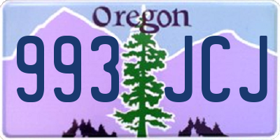 OR license plate 993JCJ