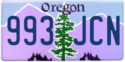 OR license plate 993JCN