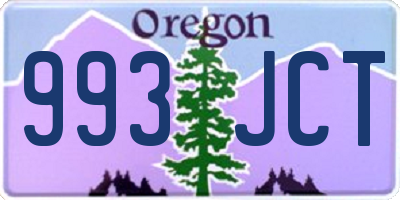 OR license plate 993JCT