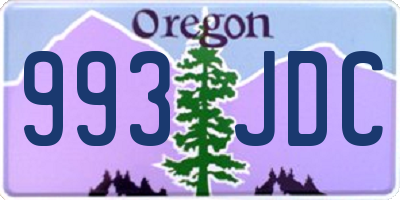 OR license plate 993JDC