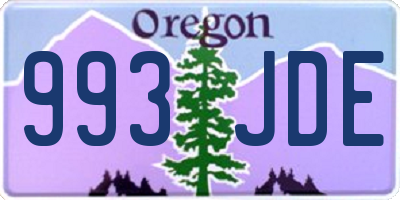 OR license plate 993JDE