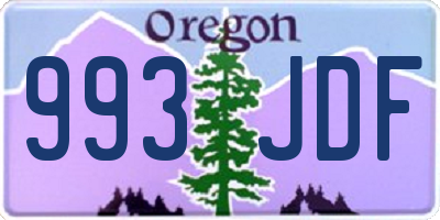 OR license plate 993JDF