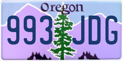 OR license plate 993JDG