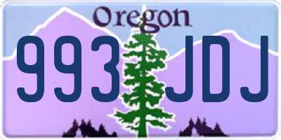 OR license plate 993JDJ