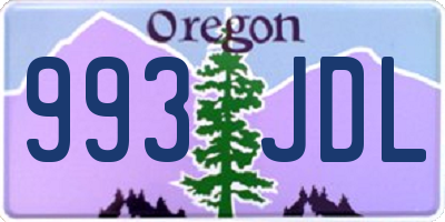 OR license plate 993JDL