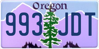 OR license plate 993JDT