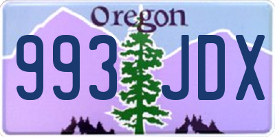 OR license plate 993JDX