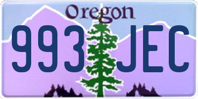 OR license plate 993JEC