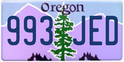 OR license plate 993JED