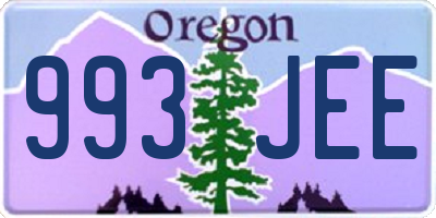 OR license plate 993JEE