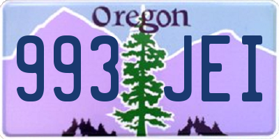 OR license plate 993JEI