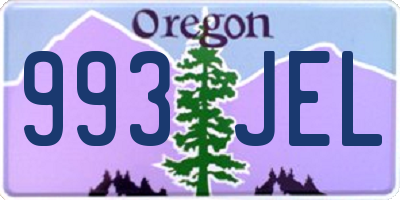 OR license plate 993JEL