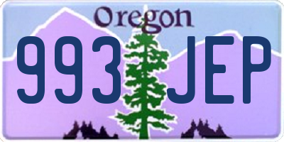 OR license plate 993JEP