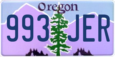 OR license plate 993JER