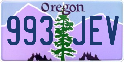 OR license plate 993JEV