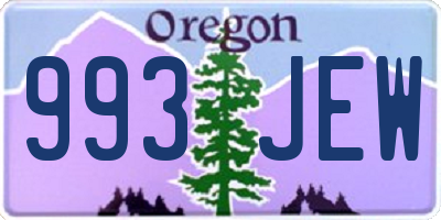 OR license plate 993JEW