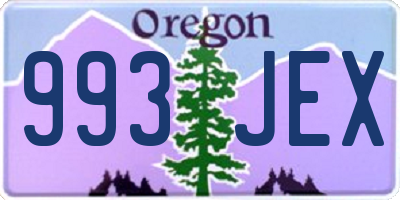 OR license plate 993JEX