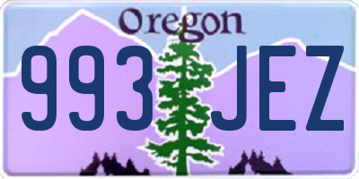 OR license plate 993JEZ