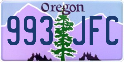 OR license plate 993JFC