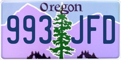 OR license plate 993JFD