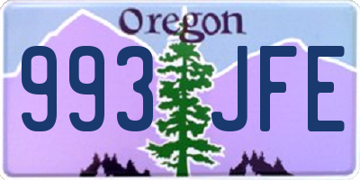 OR license plate 993JFE