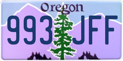 OR license plate 993JFF