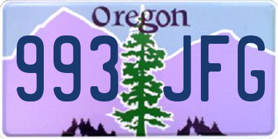 OR license plate 993JFG