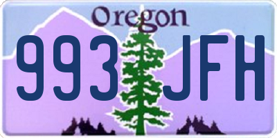 OR license plate 993JFH