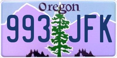 OR license plate 993JFK