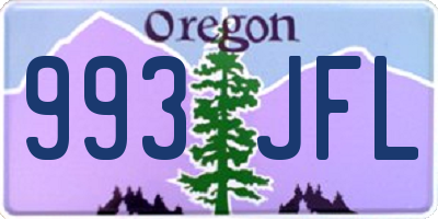 OR license plate 993JFL