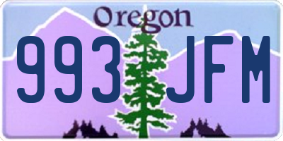 OR license plate 993JFM