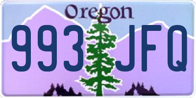 OR license plate 993JFQ