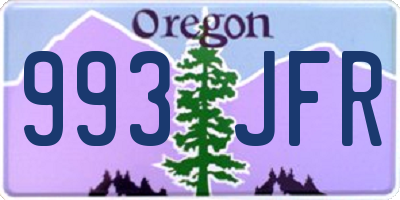 OR license plate 993JFR