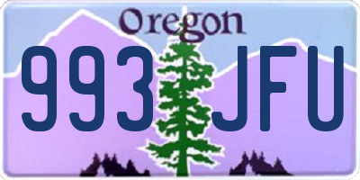 OR license plate 993JFU