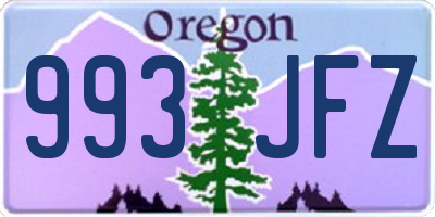 OR license plate 993JFZ