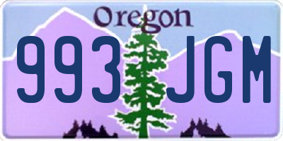 OR license plate 993JGM