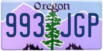 OR license plate 993JGP