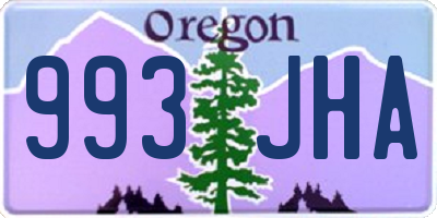 OR license plate 993JHA