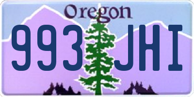 OR license plate 993JHI