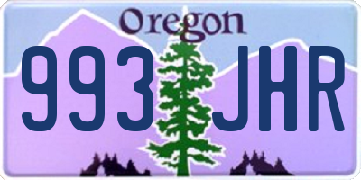 OR license plate 993JHR