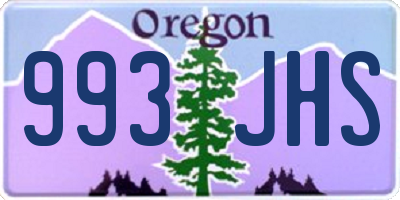 OR license plate 993JHS