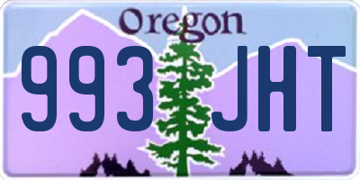 OR license plate 993JHT