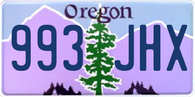 OR license plate 993JHX