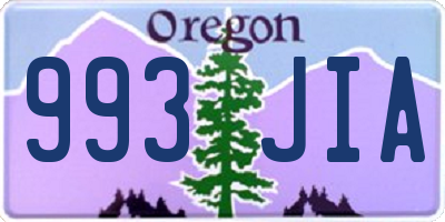 OR license plate 993JIA